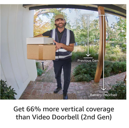 Ring Battery Doorbell, Venetian Bronze with All-new Ring Outdoor Cam Plus