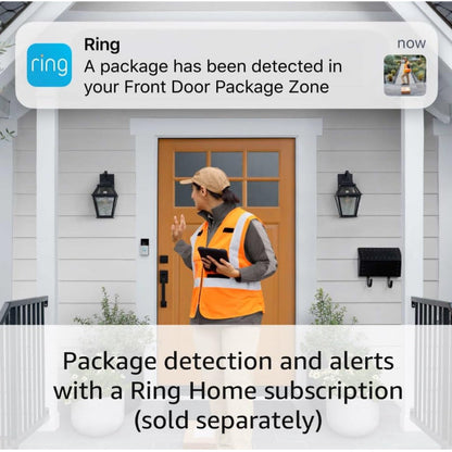 Ring Battery Doorbell, Venetian Bronze with All-new Ring Outdoor Cam Plus